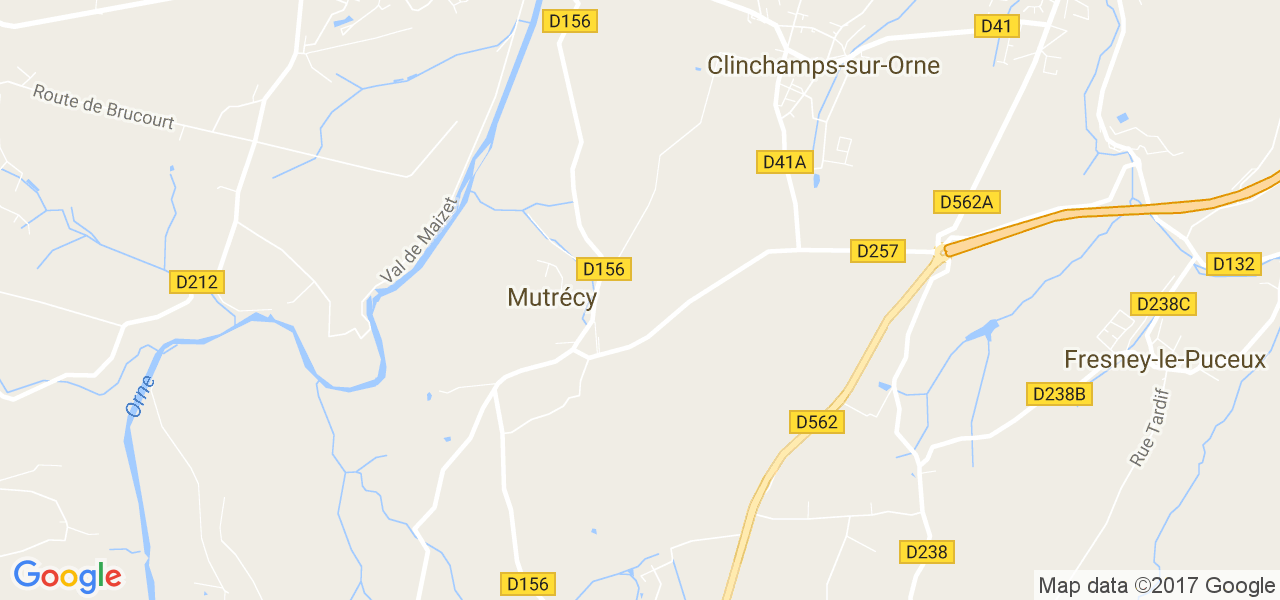 map de la ville de Mutrécy