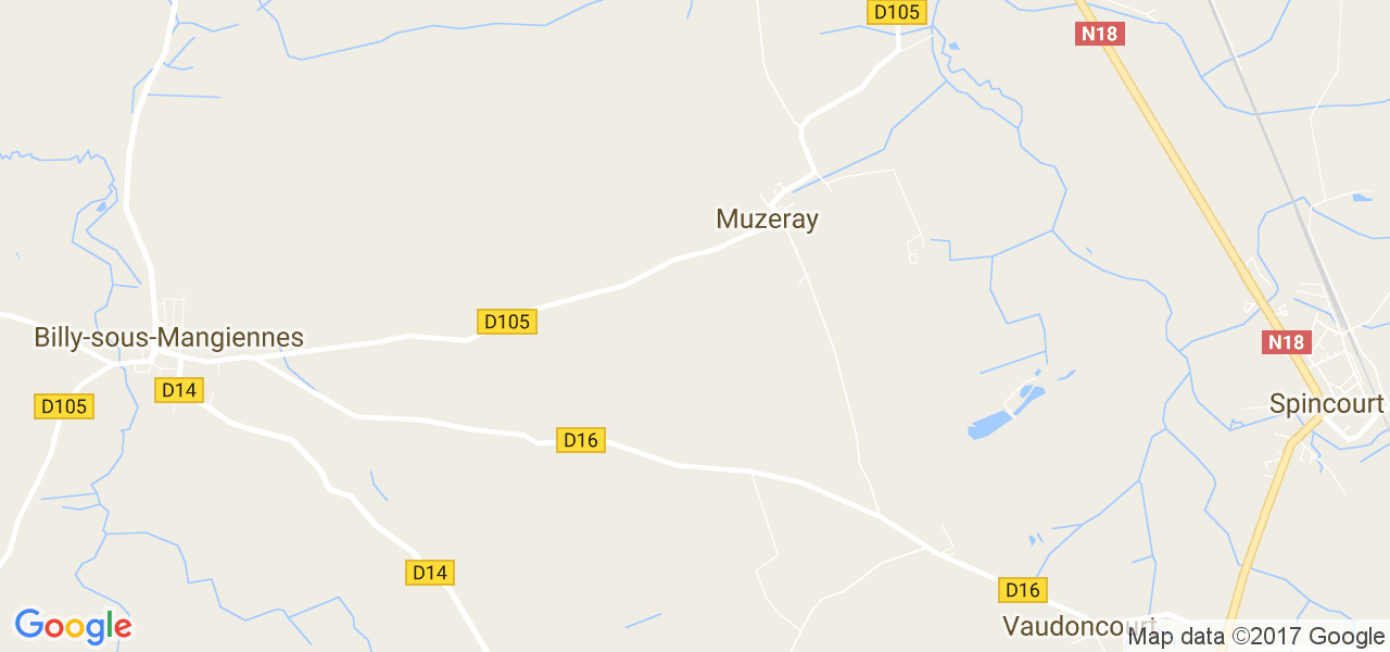 map de la ville de Muzeray