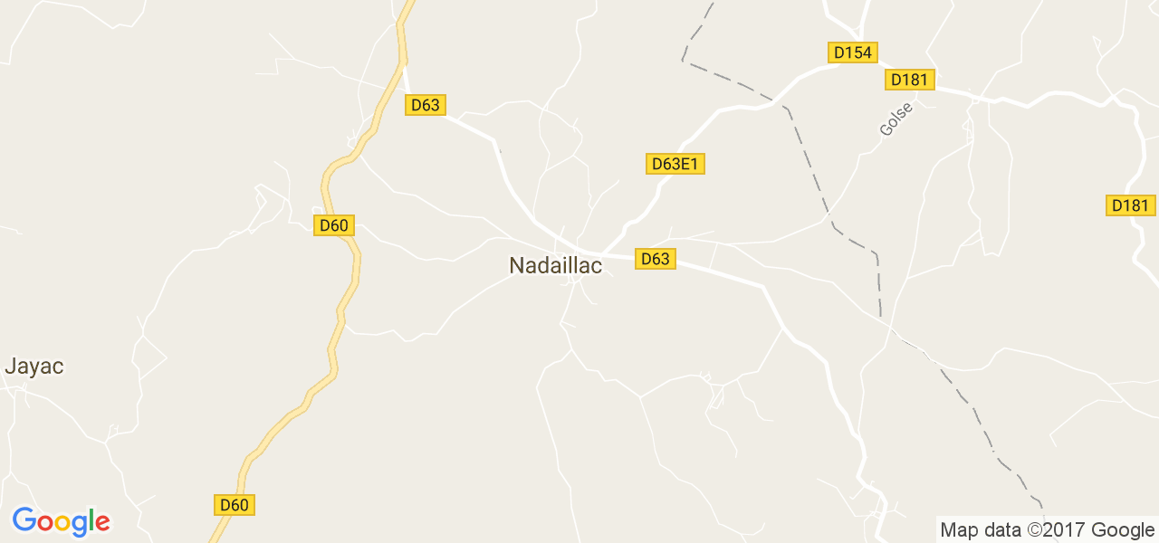 map de la ville de Nadaillac