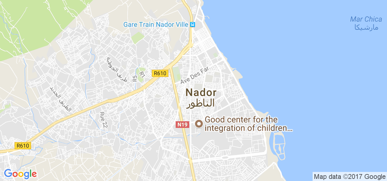 map de la ville de Nador