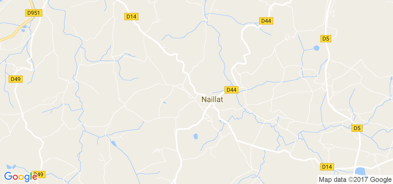 map de la ville de Naillat