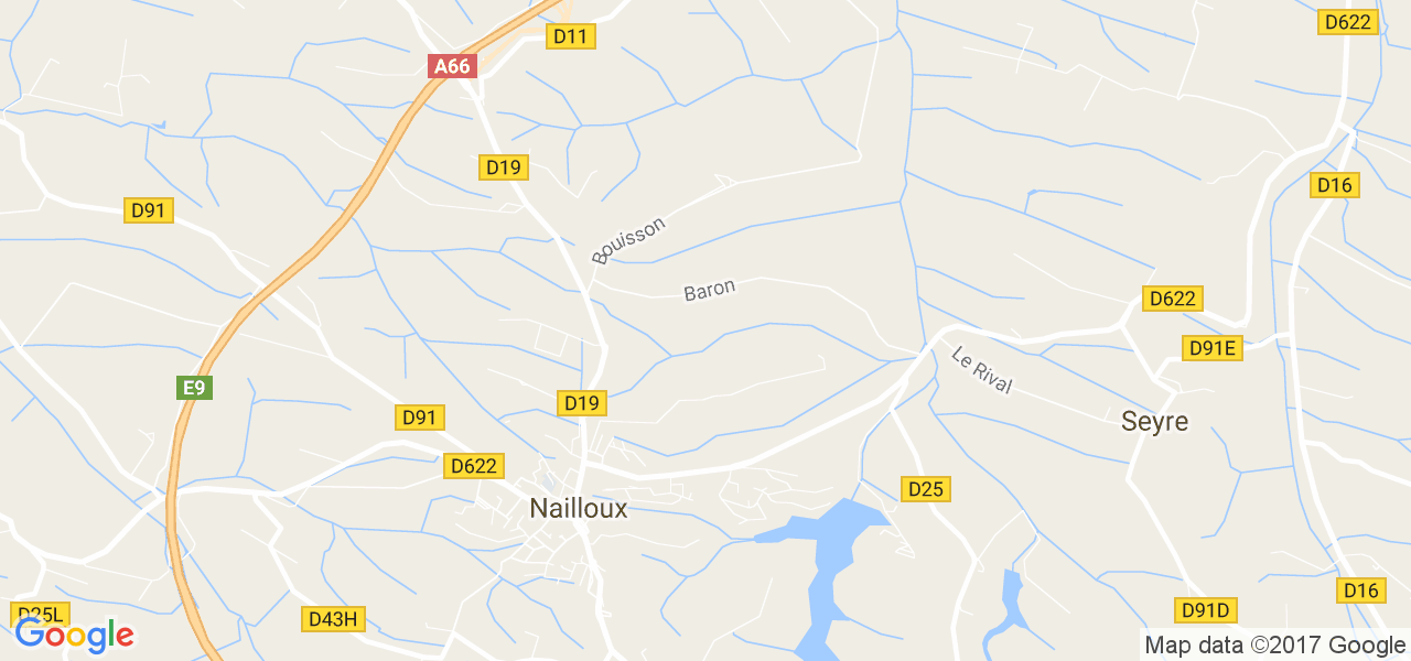 map de la ville de Nailloux