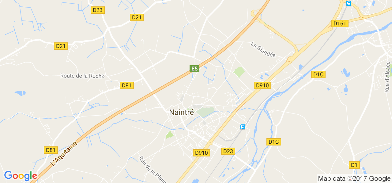 map de la ville de Naintré