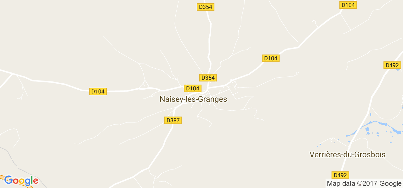 map de la ville de Naisey-les-Granges