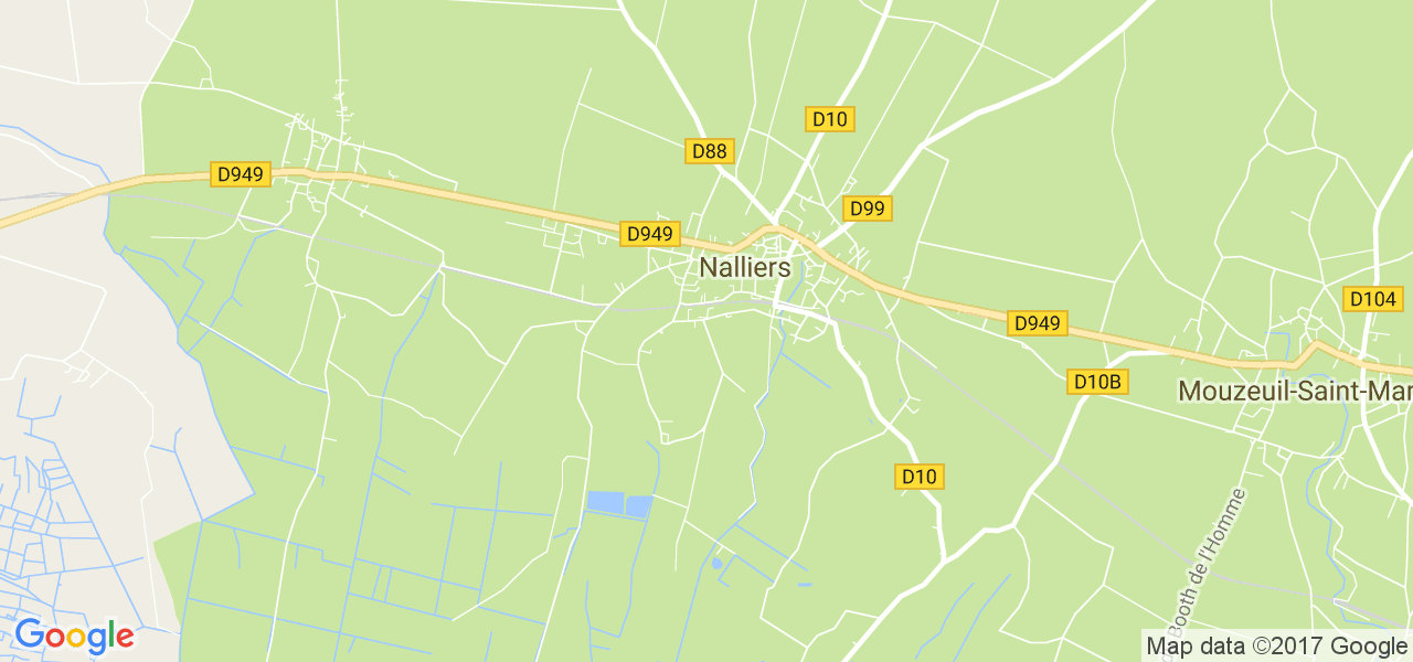 map de la ville de Nalliers