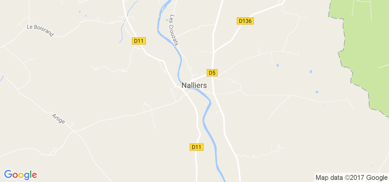 map de la ville de Nalliers