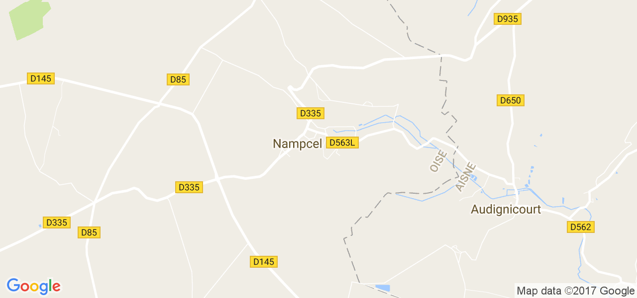 map de la ville de Nampcel