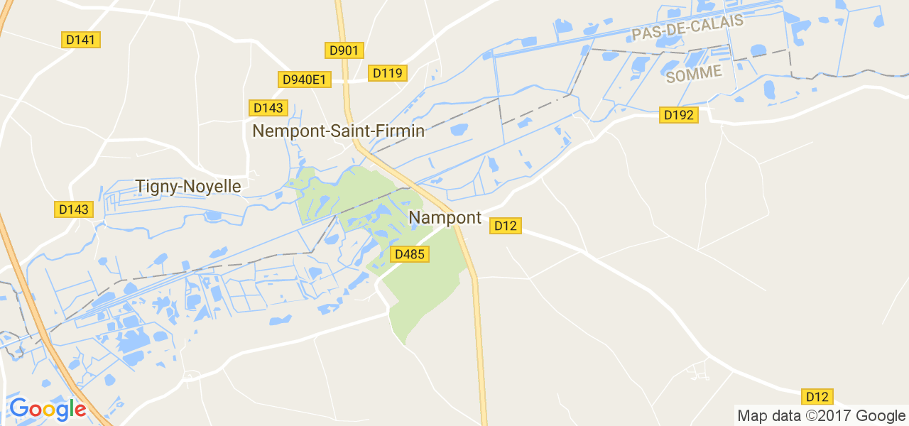 map de la ville de Nampont