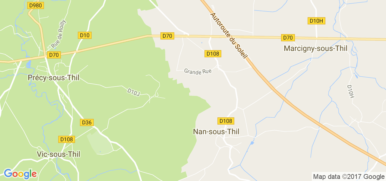 map de la ville de Nan-sous-Thil