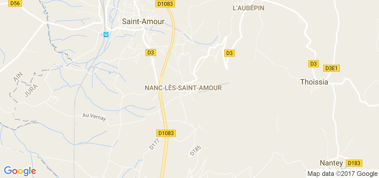 map de la ville de Nanc-lès-Saint-Amour