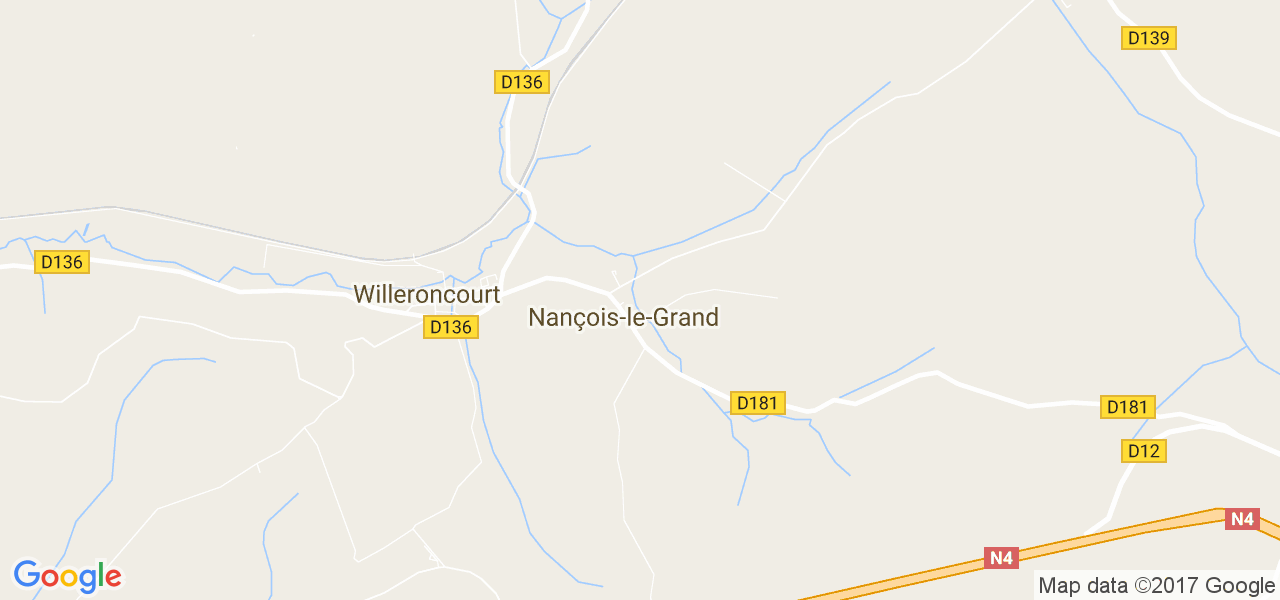 map de la ville de Nançois-le-Grand