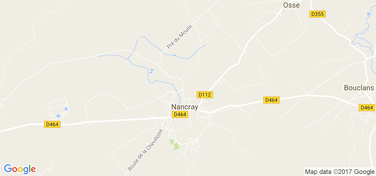 map de la ville de Nancray