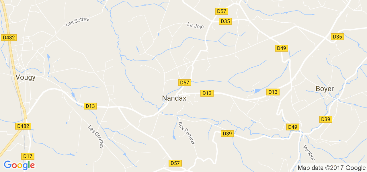 map de la ville de Nandax