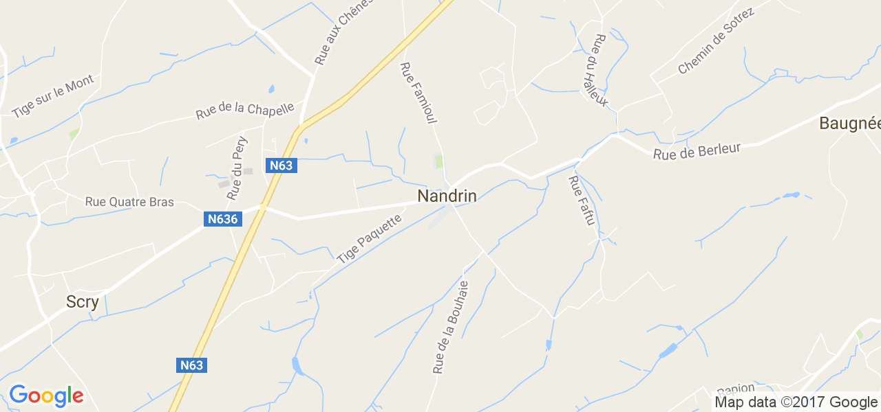 map de la ville de Nandrin