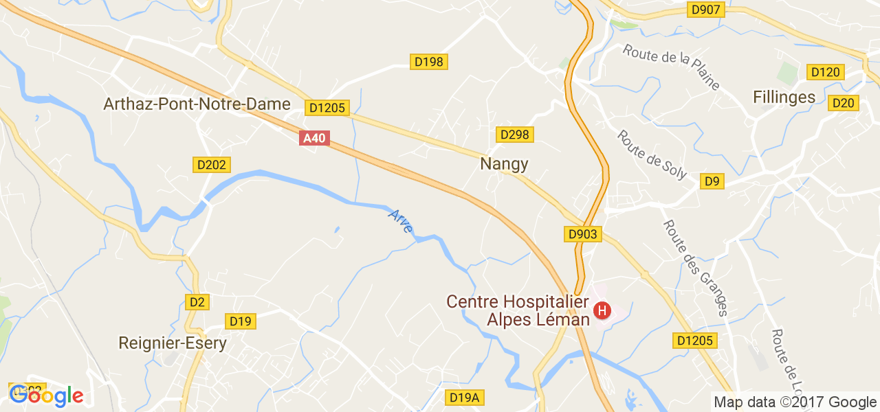 map de la ville de Nangy