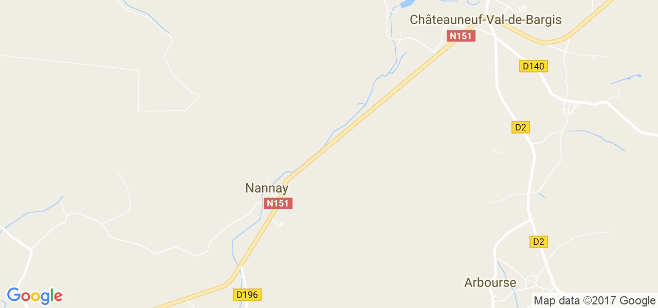 map de la ville de Nannay