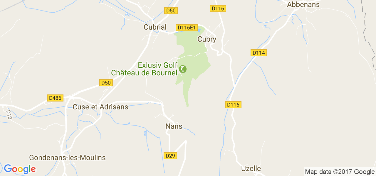 map de la ville de Nans