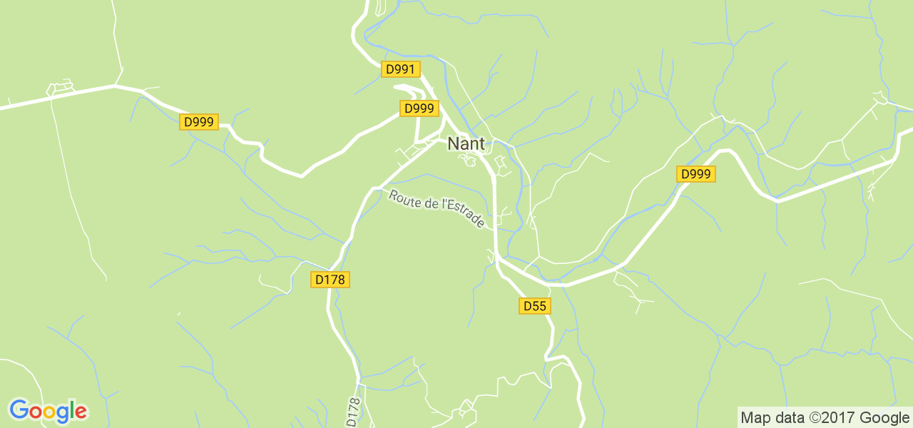 map de la ville de Nant