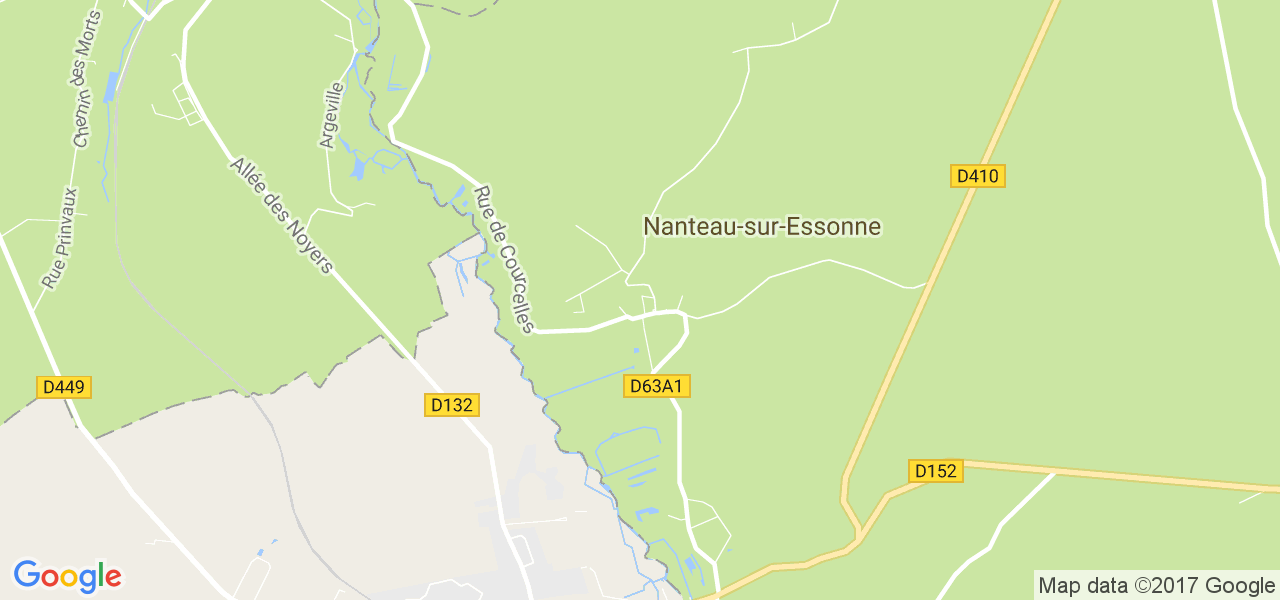 map de la ville de Nanteau-sur-Essonne