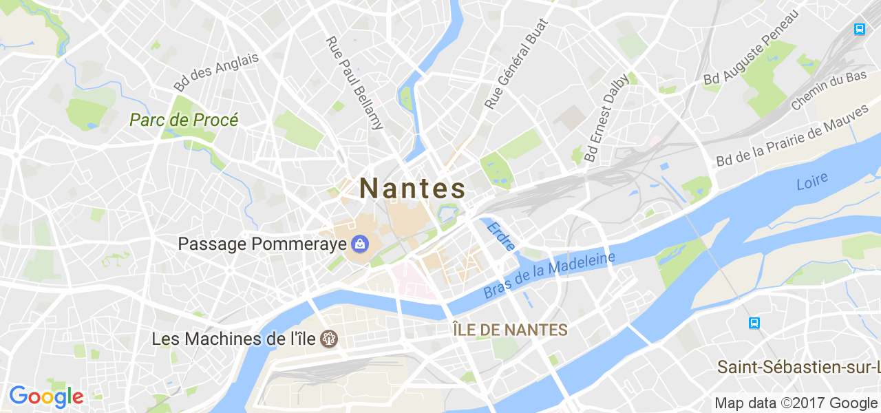 map de la ville de Nantes