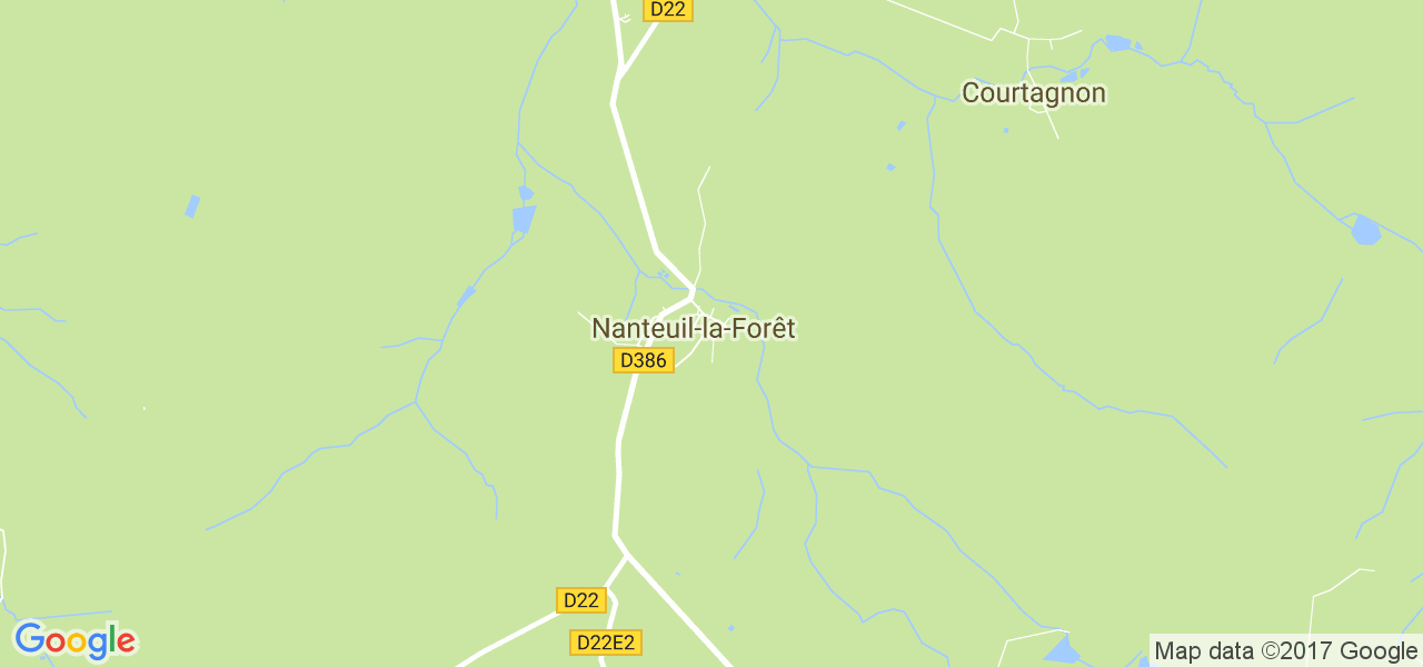 map de la ville de Nanteuil-la-Forêt