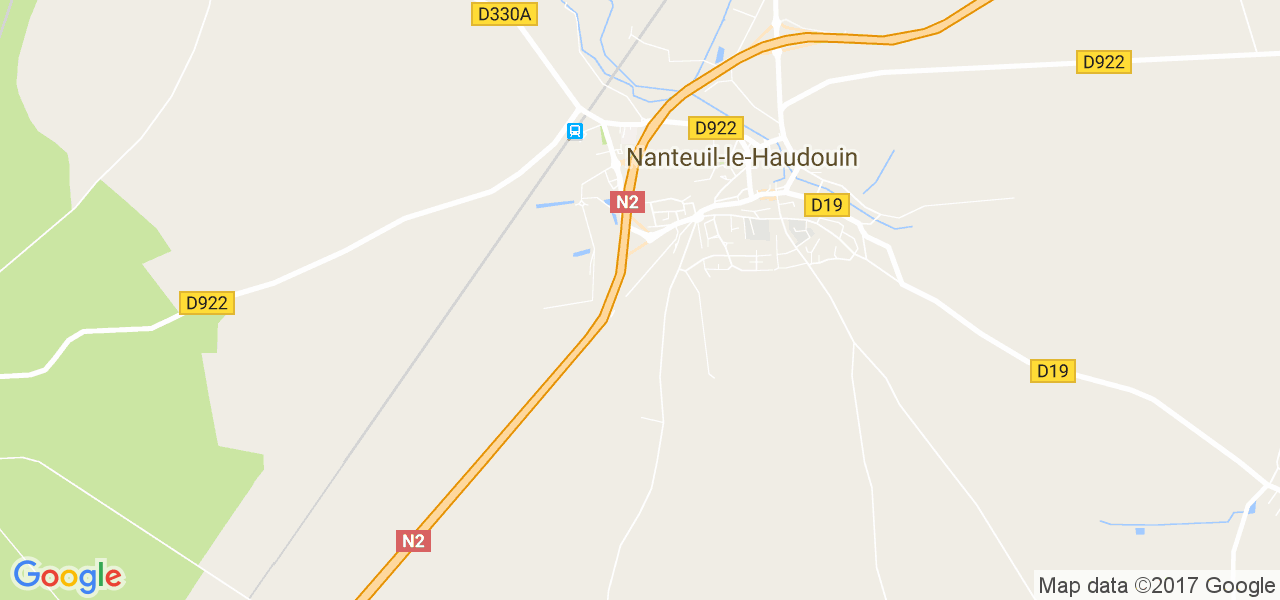 map de la ville de Nanteuil-le-Haudouin