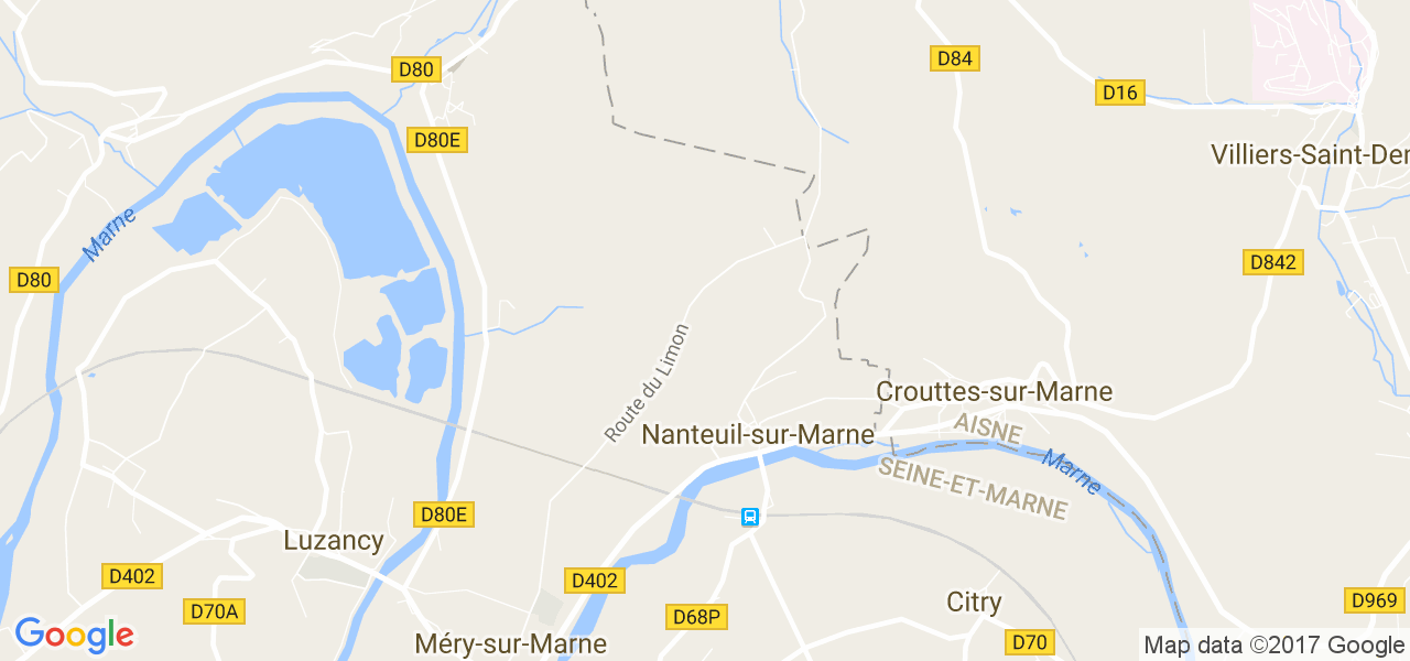 map de la ville de Nanteuil-sur-Marne