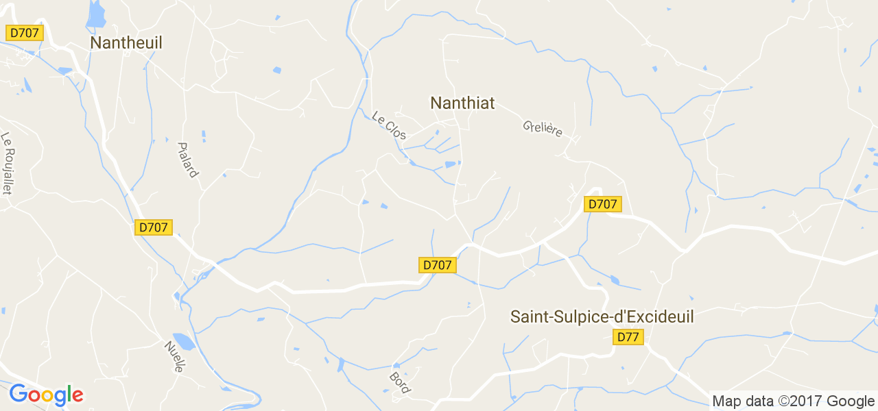 map de la ville de Nanthiat