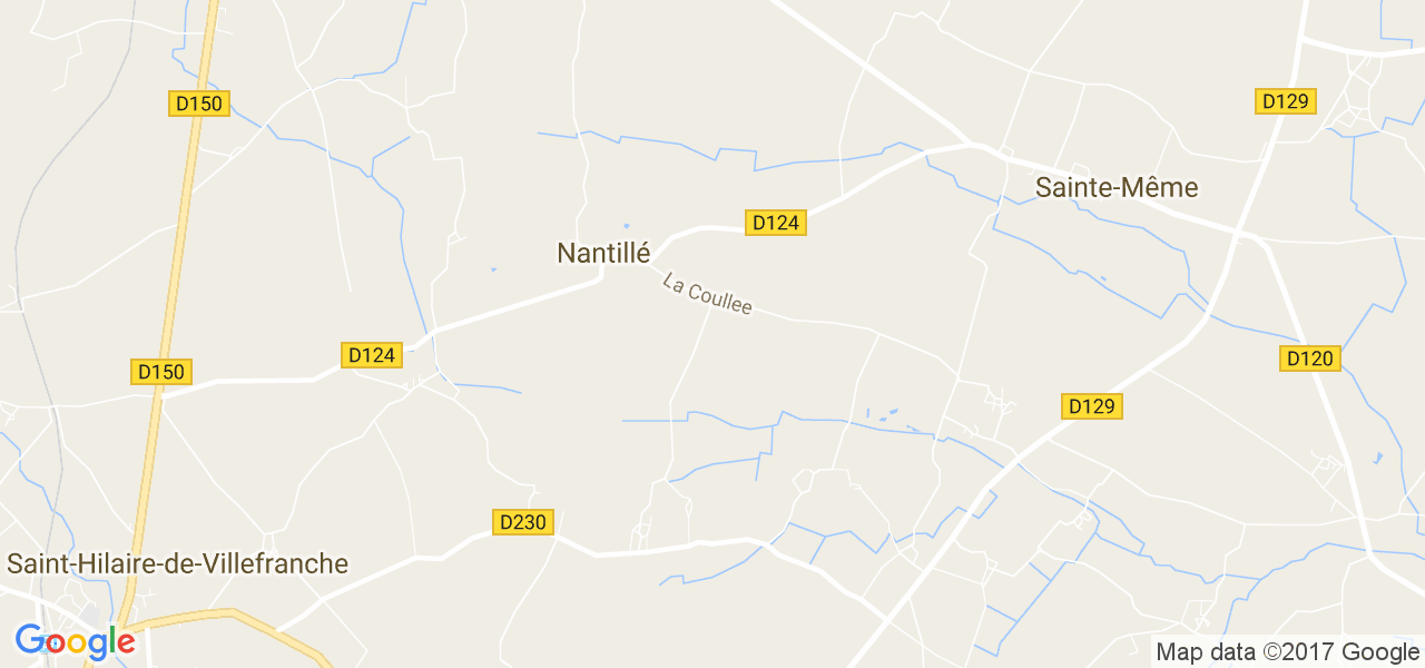 map de la ville de Nantillé