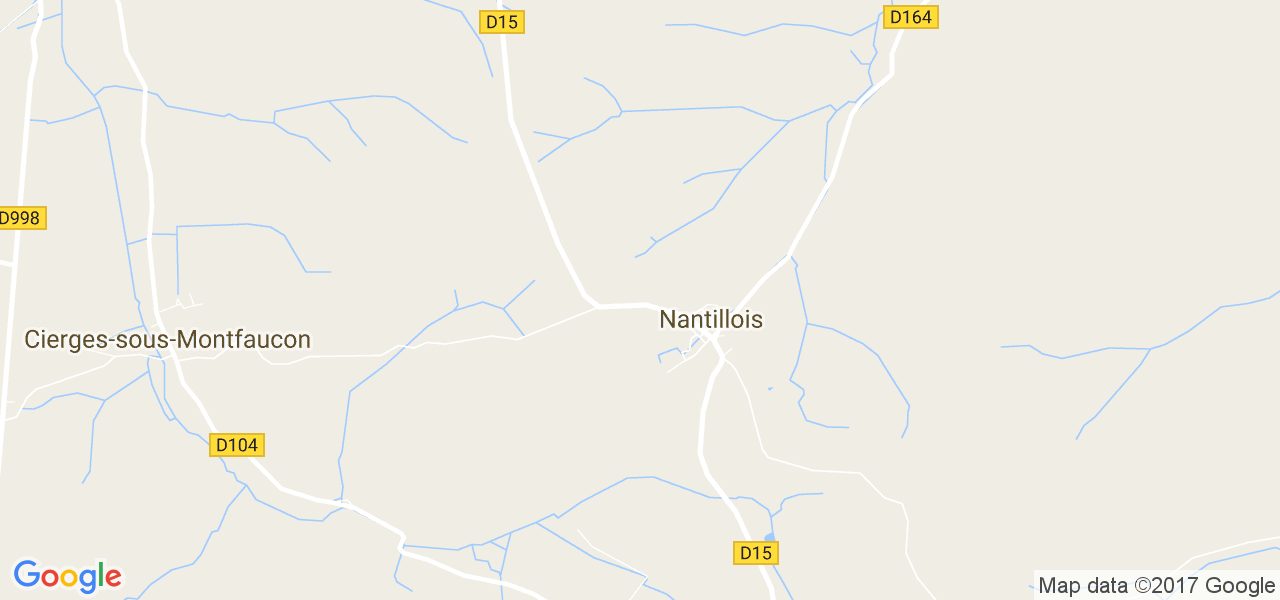 map de la ville de Nantillois