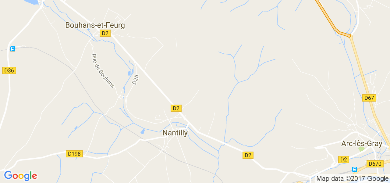 map de la ville de Nantilly