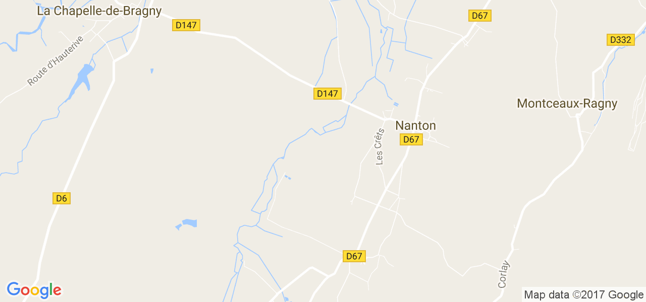 map de la ville de Nanton