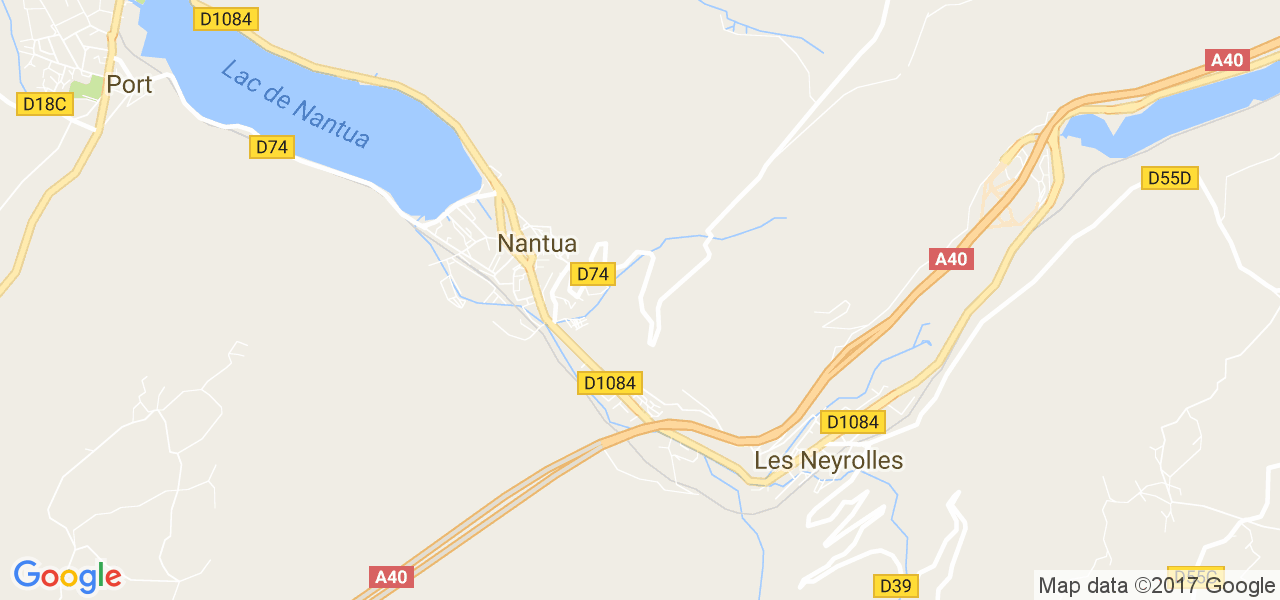 map de la ville de Nantua