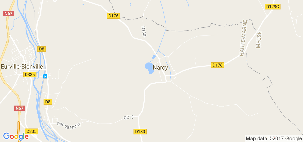 map de la ville de Narcy