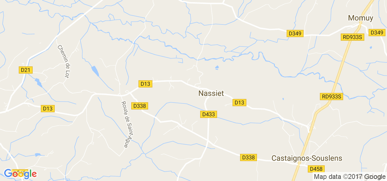 map de la ville de Nassiet