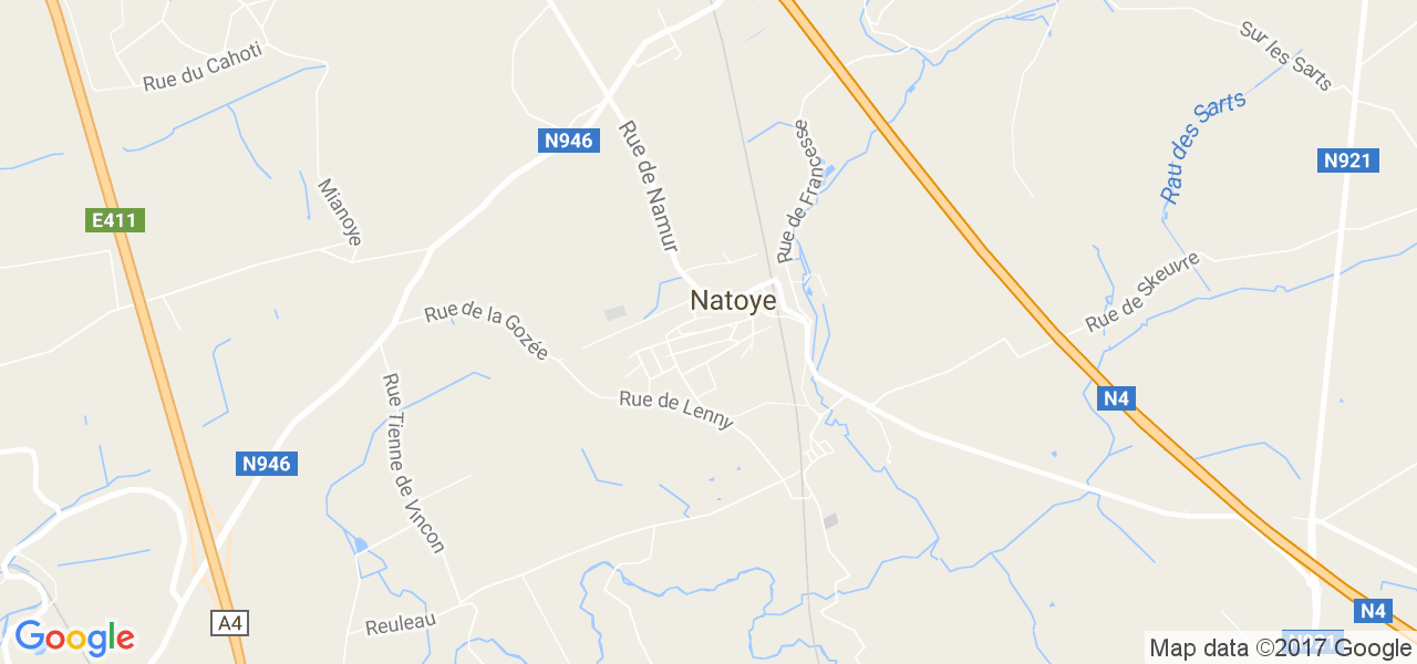 map de la ville de Natoye