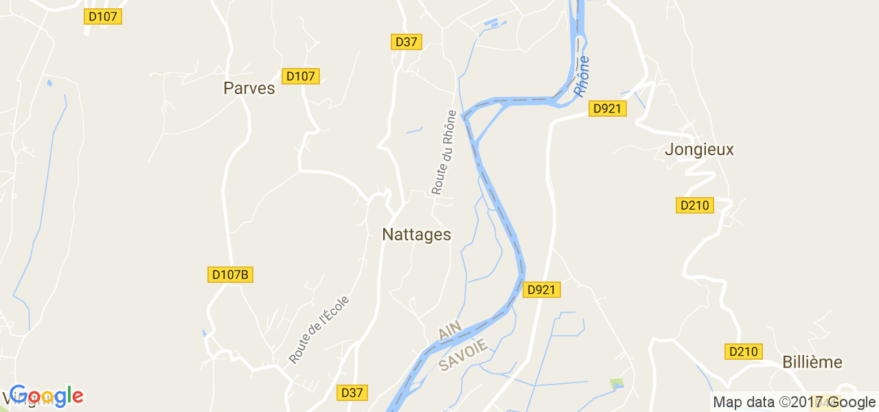 map de la ville de Nattages