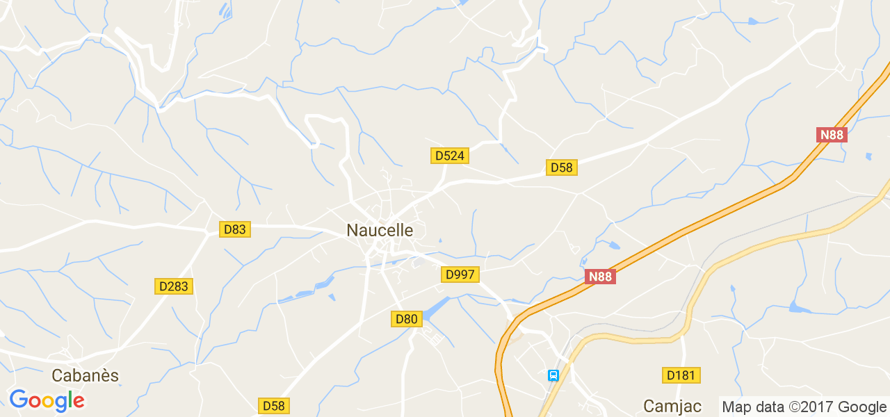 map de la ville de Naucelle