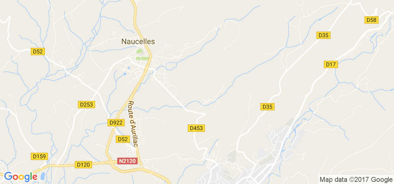 map de la ville de Naucelles