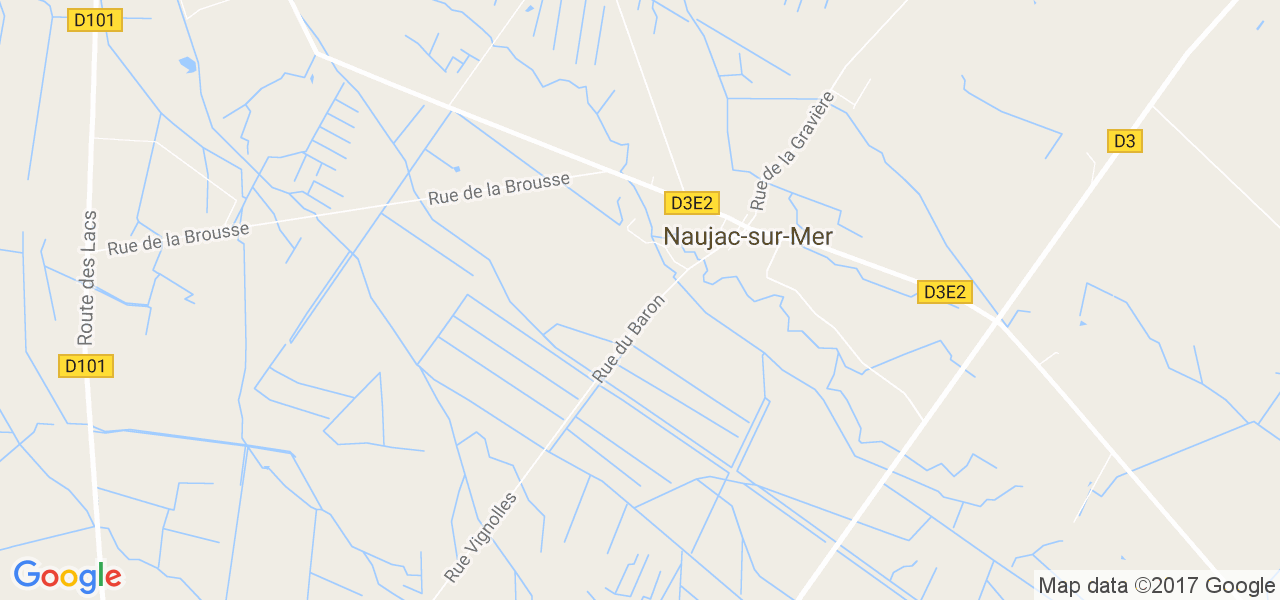 map de la ville de Naujac-sur-Mer