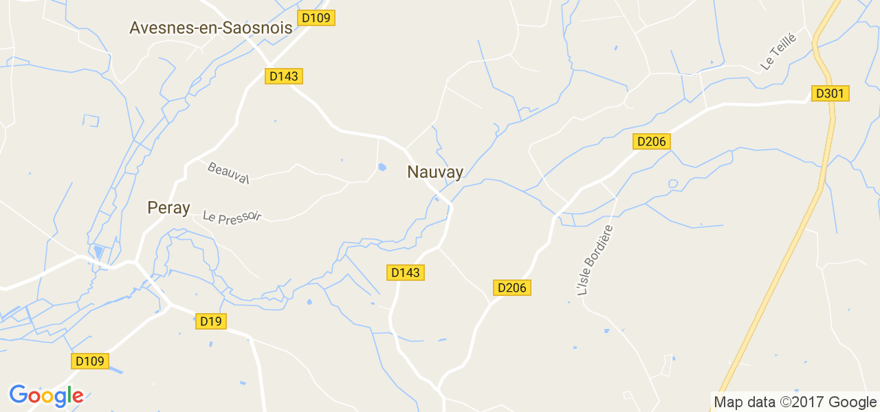 map de la ville de Nauvay