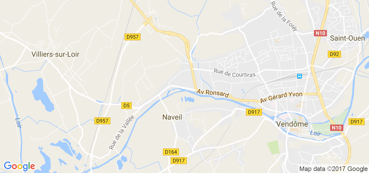 map de la ville de Naveil