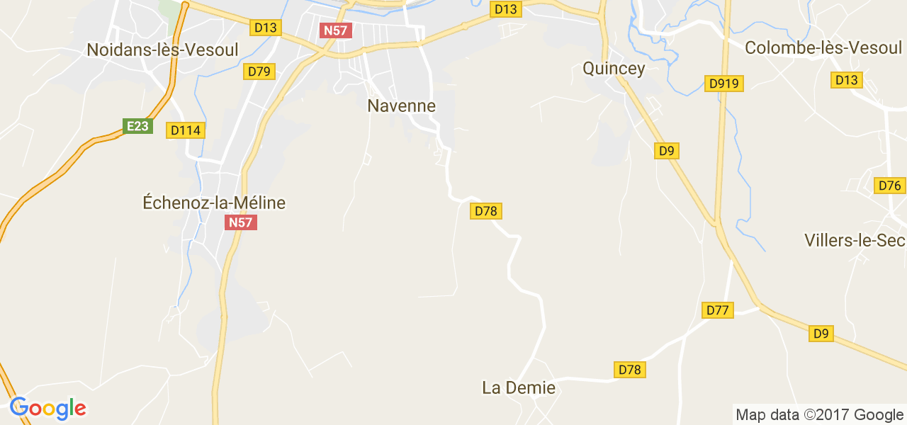 map de la ville de Navenne