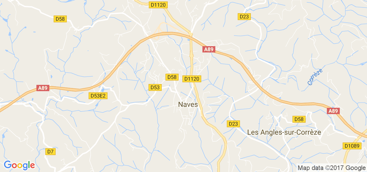 map de la ville de Naves