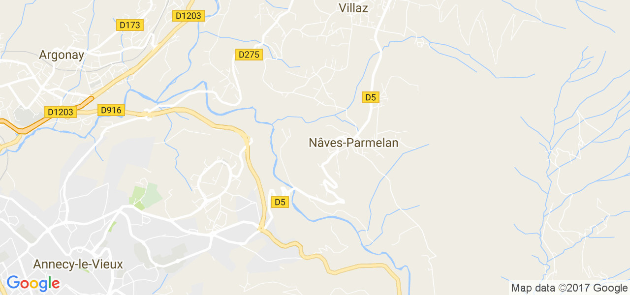 map de la ville de Nâves-Parmelan