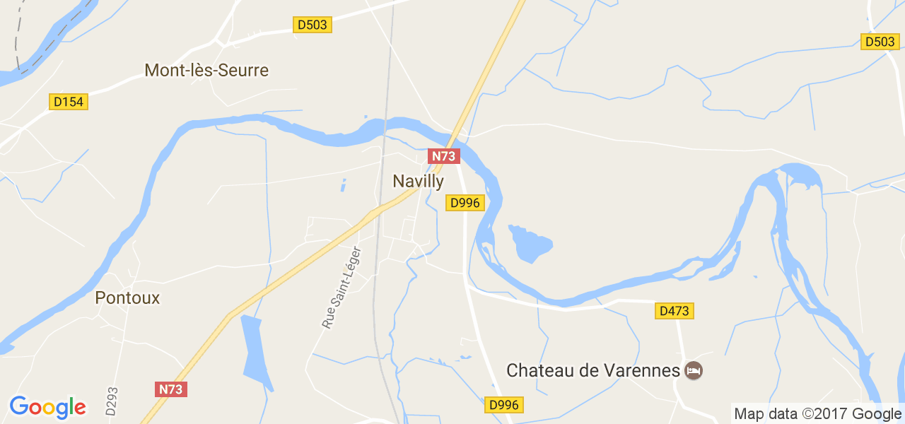 map de la ville de Navilly