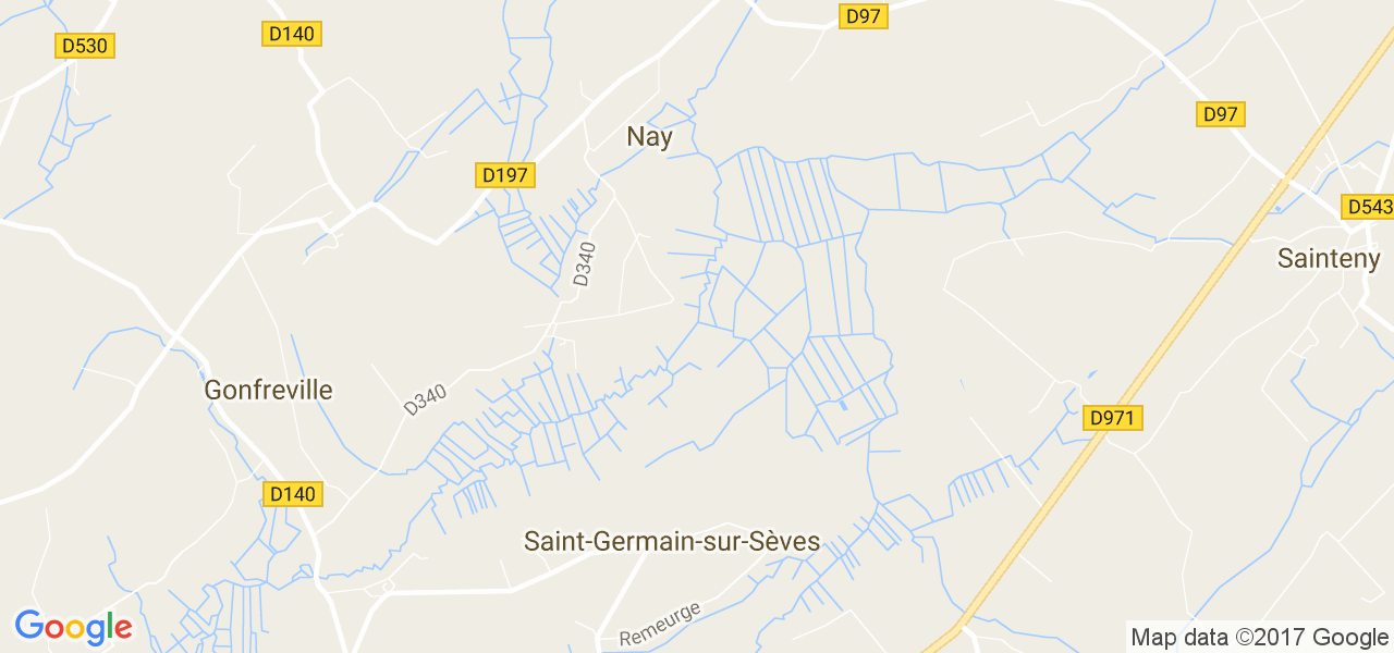 map de la ville de Nay