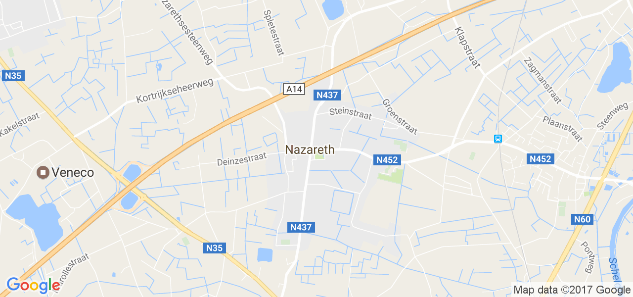 map de la ville de Nazareth