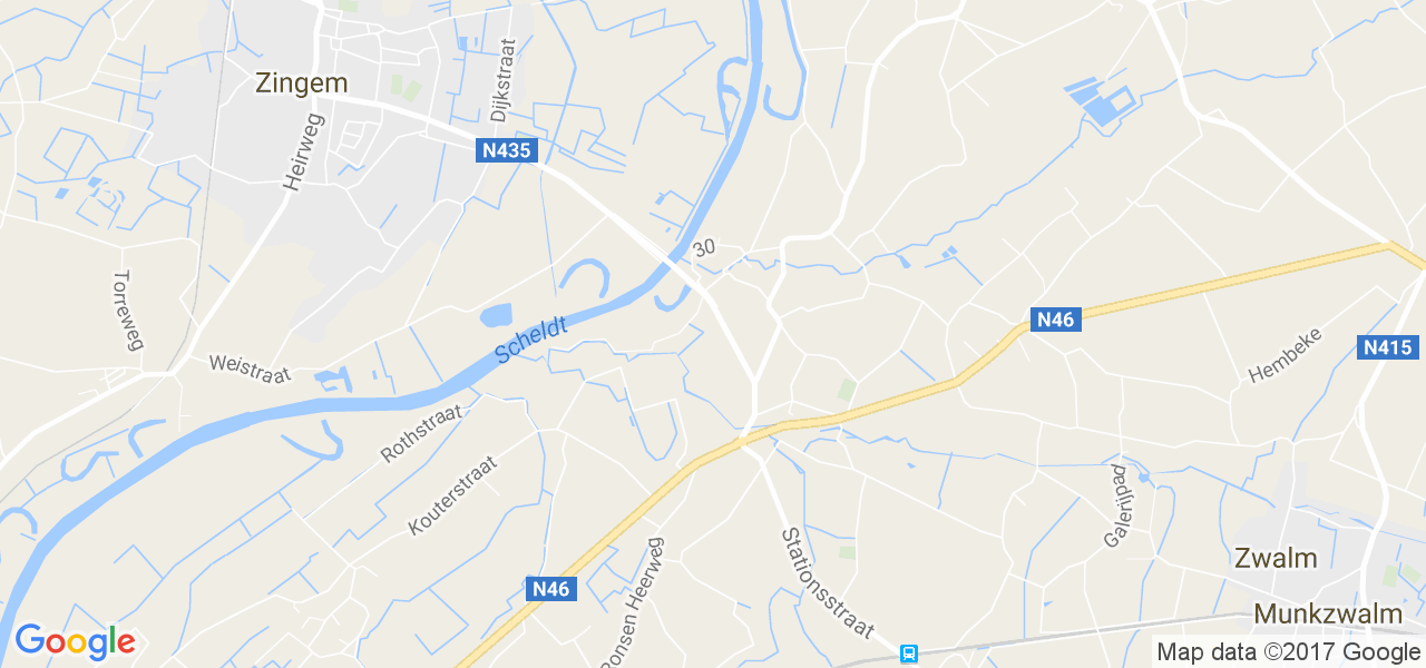 map de la ville de Nederzwalm-Hermelgem