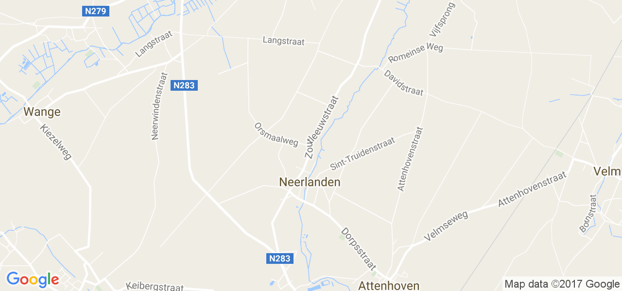 map de la ville de Neerlanden